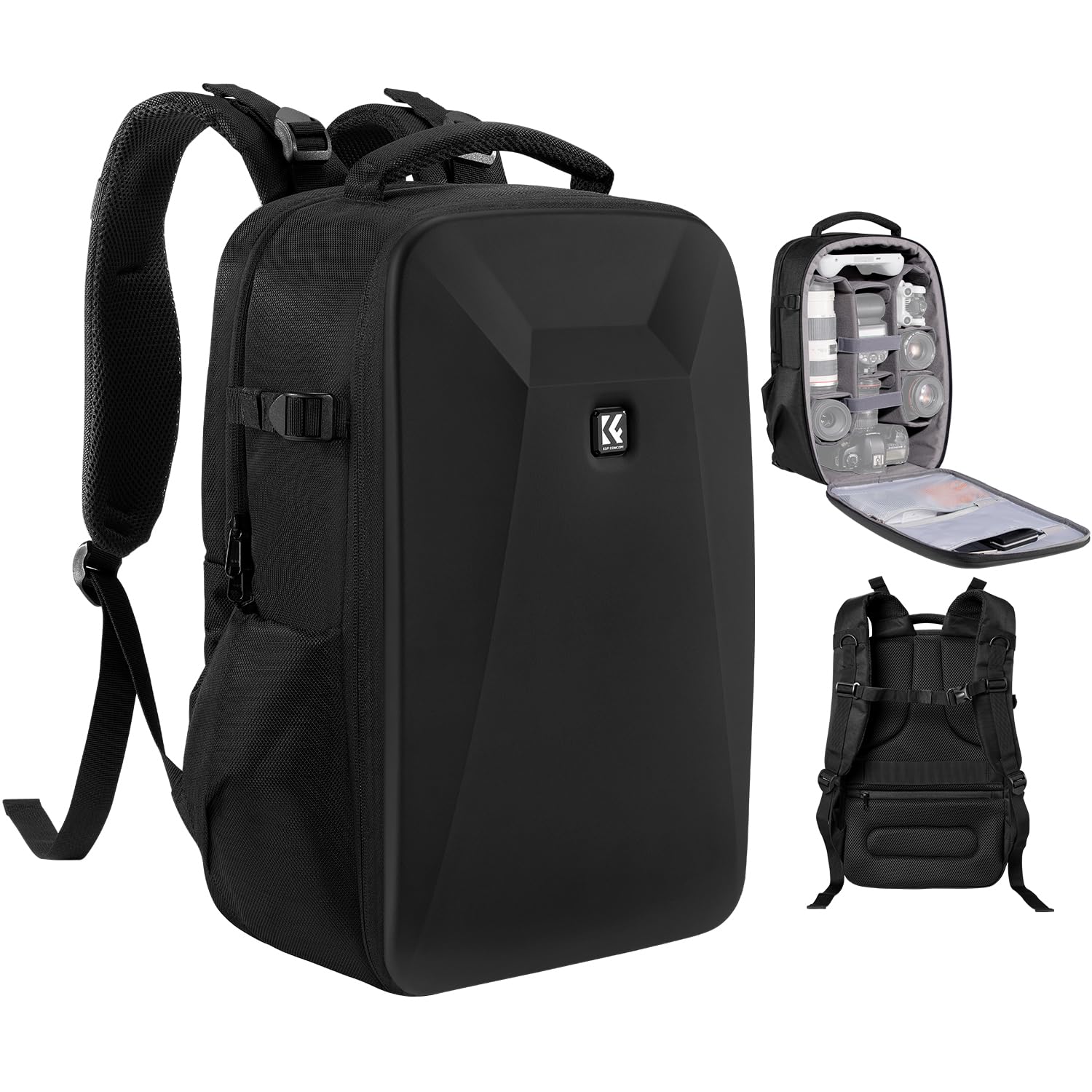 K&F CONCEPT Hardshell Camera Backpack 22L, hard-shell protection for a 22-litre camera kit