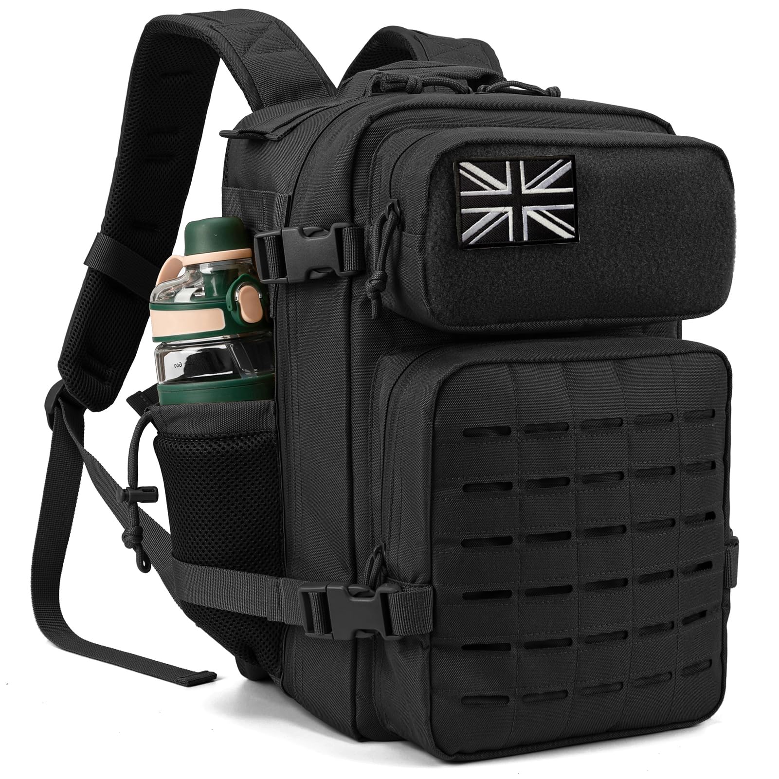 QT&QY Military Tactical Backpack 25L, pack it flat, find everything, close it in seconds