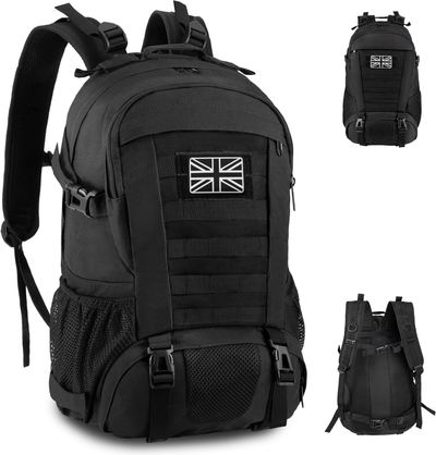 Jueachy Military Tactical Backpack 30L in camouflage with MOLLE webbing, our best-selling rucksack